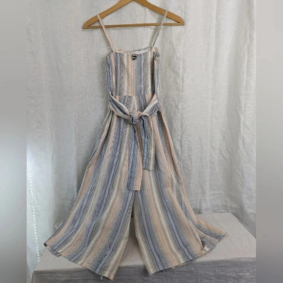 Influence striped tank midi wide leg romper, women's size 4 G11 - Picture 8 of 10